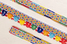 Shubh - Labh ⁂ Glass Bead  Temple Toran ( Set of Three )