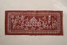 Muria Painting | Bhitti Chitra - Bastar Dussehra ( 16" x 37" )
