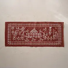 Muria Painting | Bhitti Chitra - Bastar Dussehra ( 16" x 37" )