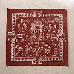 Muria Painting | Bhitti Chitra ( 22" x 8.5" ) - Lakshmi Jagar