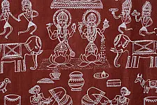 Muria Painting | Bhitti Chitra ( 22" x 8.5" ) - Lakshmi Jagar