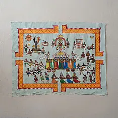 Muria Painting | Bhitti Chitra ( 31" x 24" ) - Goncha Parav