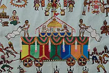 Muria Painting | Bhitti Chitra ( 31" x 24" ) - Goncha Parav