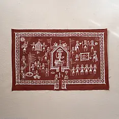Muria Painting | Bhitti Chitra ( 36" x 22.5" ) - Devi Jatra