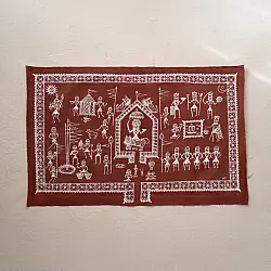 Muria Painting | Bhitti Chitra ( 36" x 22.5" ) - Devi Jatra