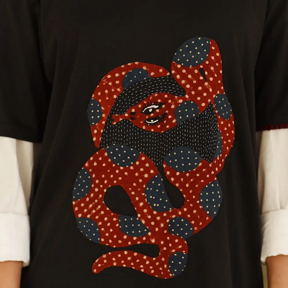buy Handcrafted Embroidered cotton Tshirt- 