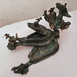 Antique Brass Tilak Box | Birds 