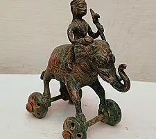 Antique Brass Elephant on wheel | Table Decor