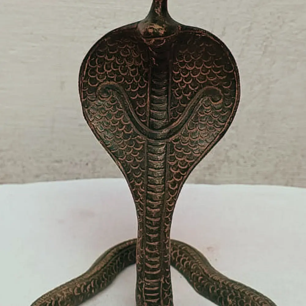 Rare antique snake diya