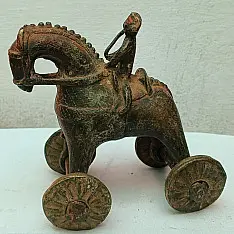 Antique Brass Elephant on wheel | Traditional indian Art