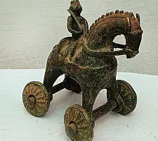 Antique Brass Elephant on wheel | Traditional indian Art