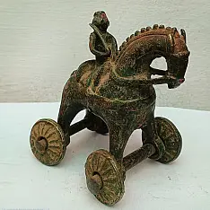 Antique Brass Elephant on wheel | Traditional indian Art