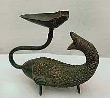 Antique Brass Diya | Fish Design