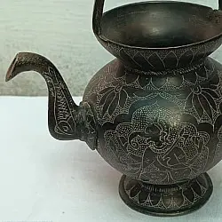 Handmade Brass Kamandal | Hand carving