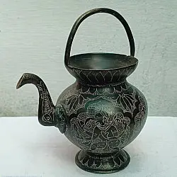 Handmade Brass Kamandal | Hand carving