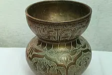 Antique Brass Lota | Hand carving