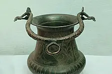 Antique Brass Kamandal | Erotic Hand carving