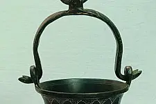 Antique Brass Kamandal | Hand carving