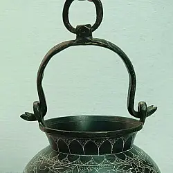 Antique Brass Kamandal | Hand carving