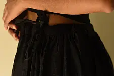 Loom & Light - Handloom Cotton Skirt ~ Black