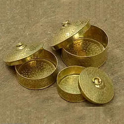 Ahar ✽ Brass ~ Dabro / Brass Box- Set of Thee (Small, Medium, Large )