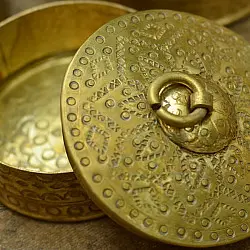Ahar ✽ Brass ~ Dabro / Brass Box- Set of Thee (Small, Medium, Large )