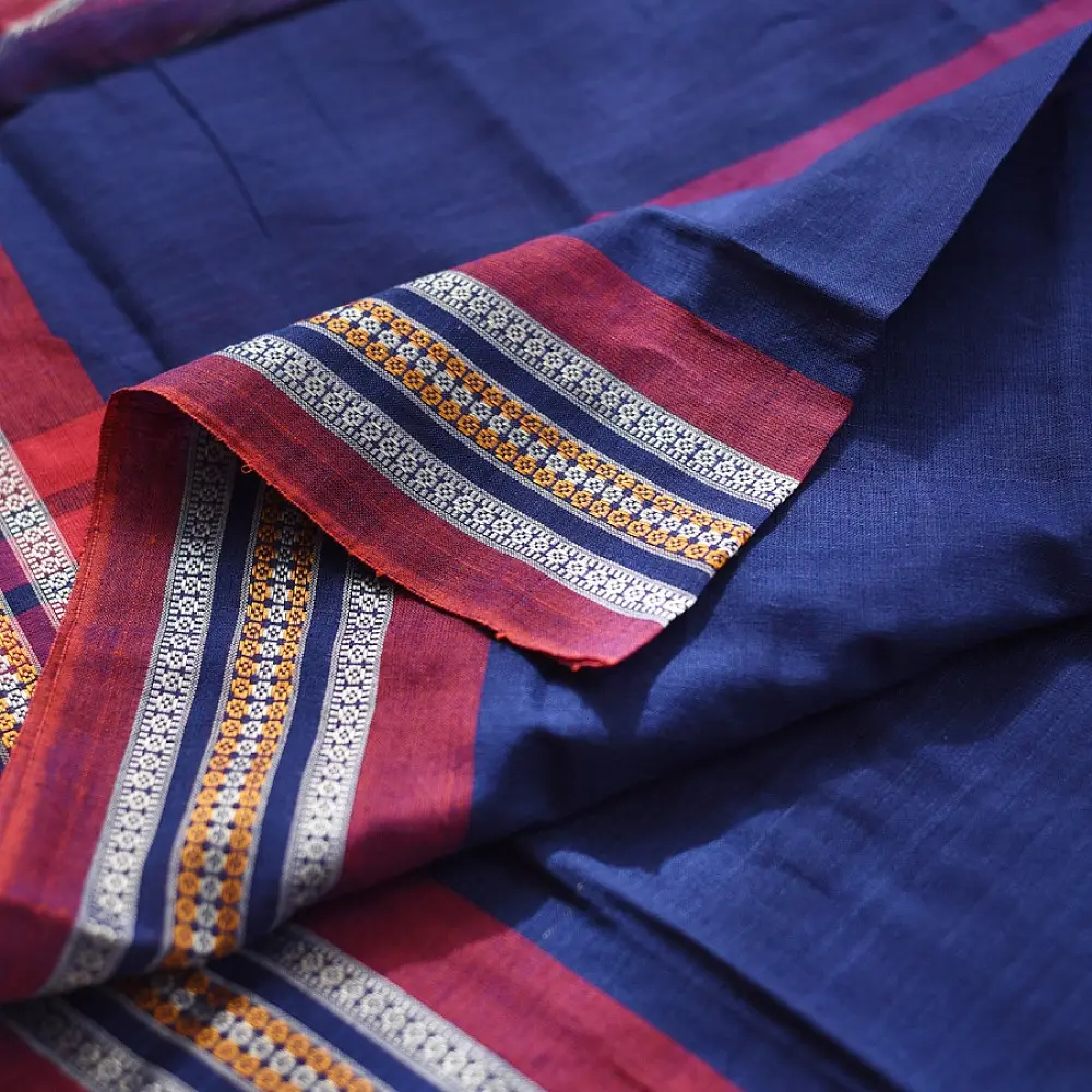 Cotton weaves ~ Ikat Saree Royal blue