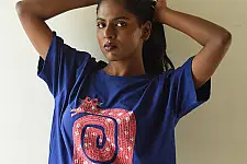 Handmade Applique Tshirt | Gulabo ( A Cat )