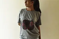 Handmade Applique Tshirt | Aalu ( A Cat )