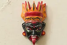 Handmade Wooden Mask - Kaali
