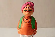 Madhuban . मधुबन ❁ Paper Mache Nodding Head Toy - Thatha 