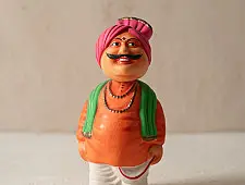 Madhuban . मधुबन ❁ Paper Mache Nodding Head Toy - Thatha 