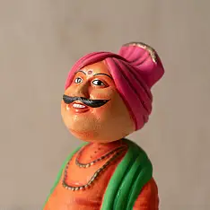 Madhuban . मधुबन ❁ Paper Mache Nodding Head Toy - Thatha 