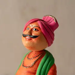 Madhuban . मधुबन ❁ Paper Mache Nodding Head Toy - Thatha 