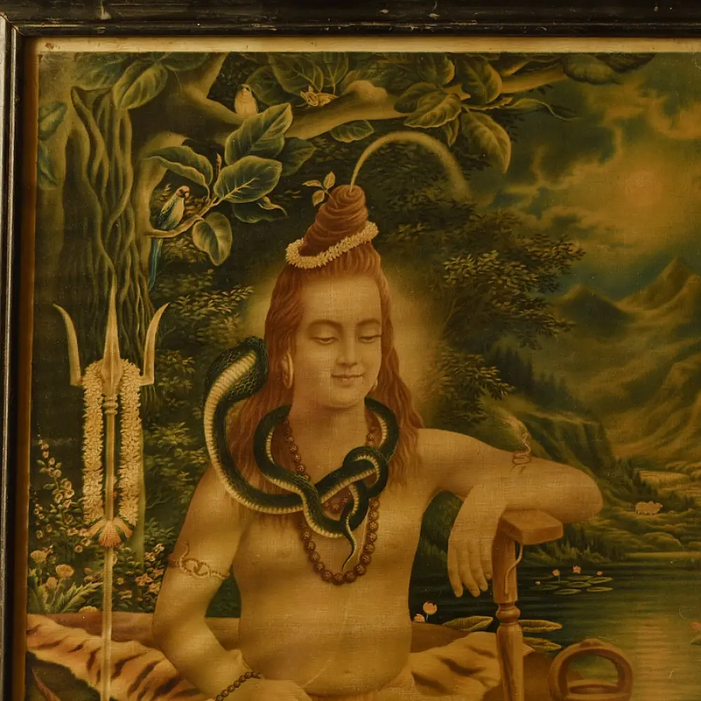 Buy Indian Antique Print - Shiva