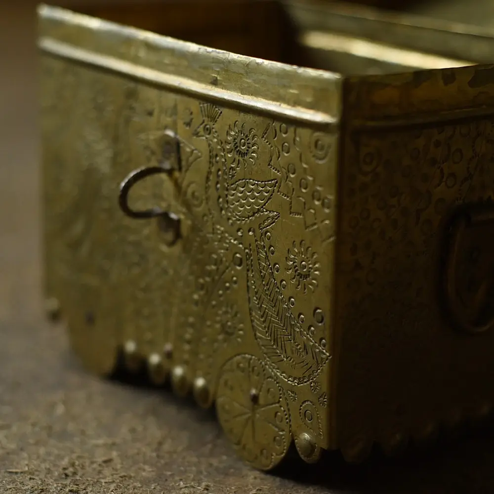 handmade Brass Multi Purpose Storage Box