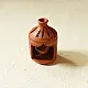 Shop Terracotta Handmade Clay Surahi Lampshade With Diya / tea light holder