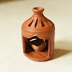 Maati Ka Kaam ✧ Terracotta - Surahi Lampshade With Diya / Tea Light Holder