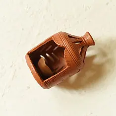 Maati Ka Kaam ✧ Terracotta - Surahi Lampshade With Diya / Tea Light Holder