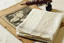 Damodar . दामोदर - Handloom Dhoti Khes - silver zari
