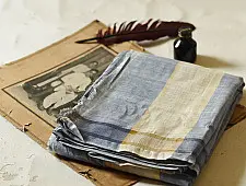 Damodar . दामोदर - Handloom Dhoti Khes - Blue