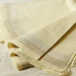 Damodar . दामोदर - Handwoven cotton Dhoti | zari border