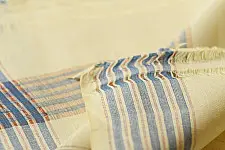 Damodar . दामोदर - Handloom Dhoti Khes - Blue Border (Two Color Option Blue & Brown)