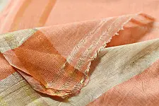 Damodar . दामोदर - Handloom Dhoti Khes - Peach Orange