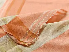 Damodar . दामोदर - Handloom Dhoti Khes - Peach Orange