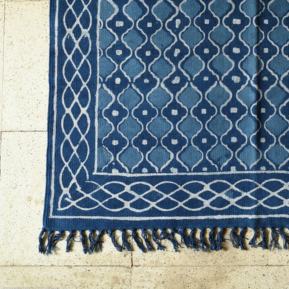 shop Indigo Natural Color Dhurrie