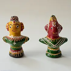 Jau Kandhei - Lacquer Doll (Set of Two) - B
