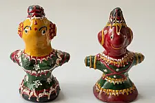 Jau Kandhei - Lacquer Doll (Set of Two) - F