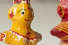 Jau Kandhei - Lacquer Doll (Set of Two) - H