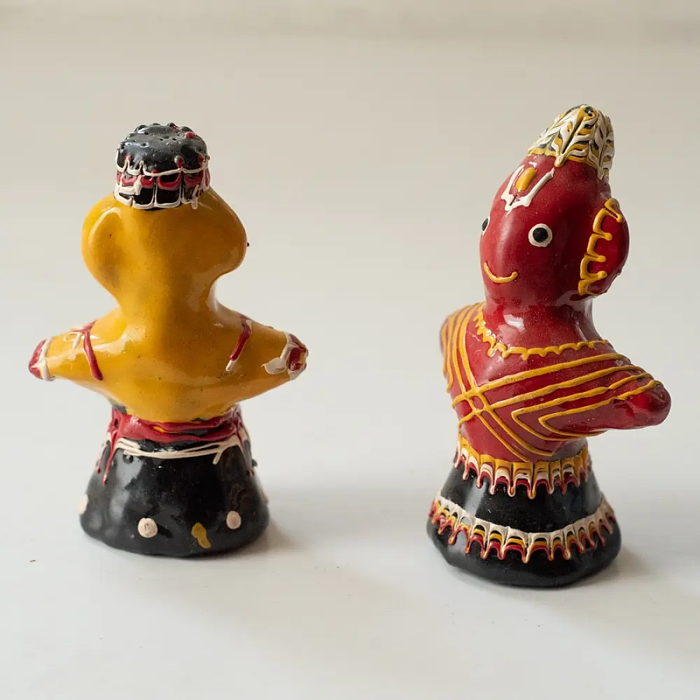 Shop Terracotta Handmade Lac-painted Terracotta Doll (Set of two)